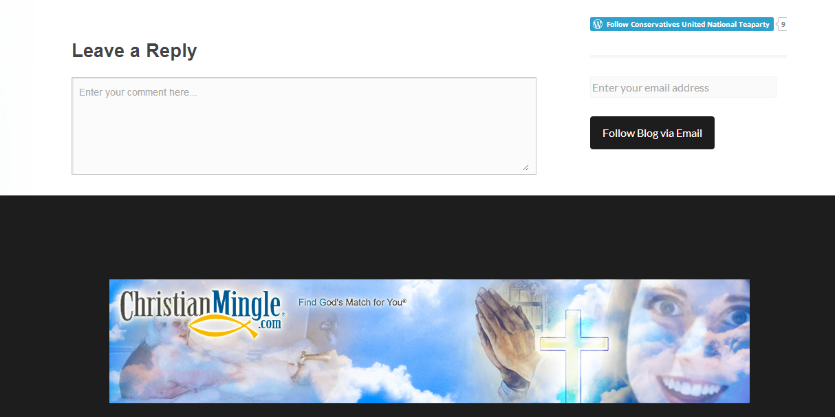 I noticed a familiar face on this Christianmingle.com banner..