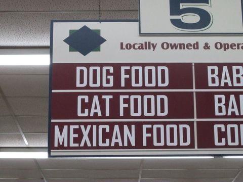Pet food aisle