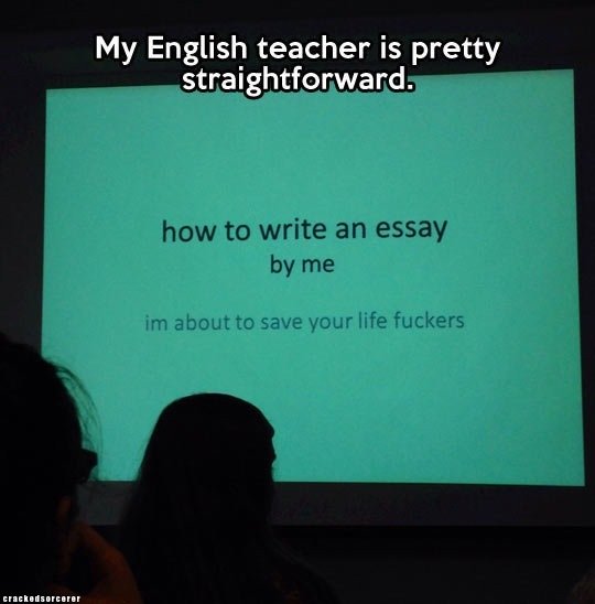 Straightforward teacher