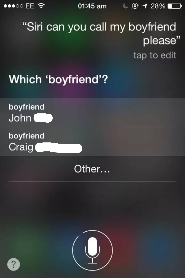 GF decided to show me this "awesome thing Siri can do!"
