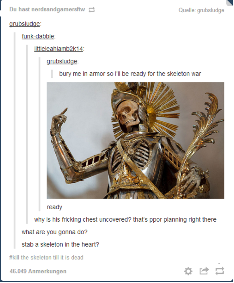 Kill the skeleton till itÂ´s dead