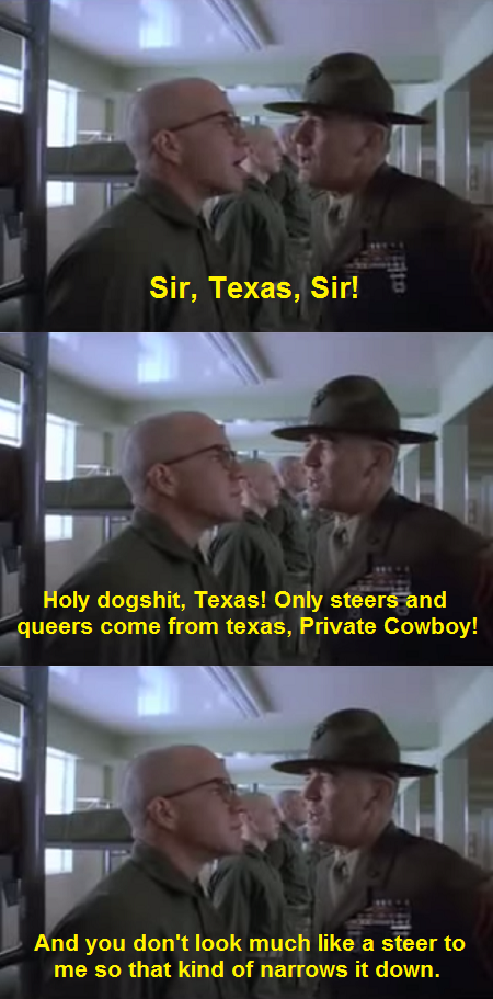 Only Steers And Queers Come From Texas Quote Steers and queers
