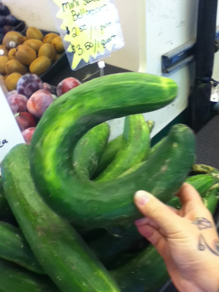 This cucumber is a moron