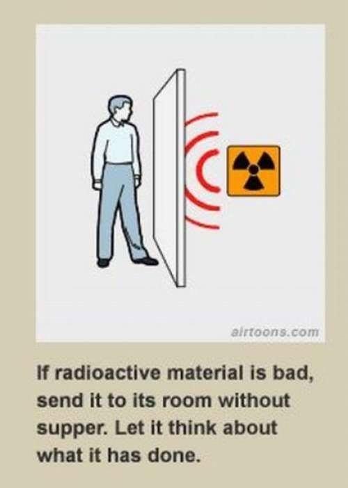 Bad radioactive material, no donut for you
