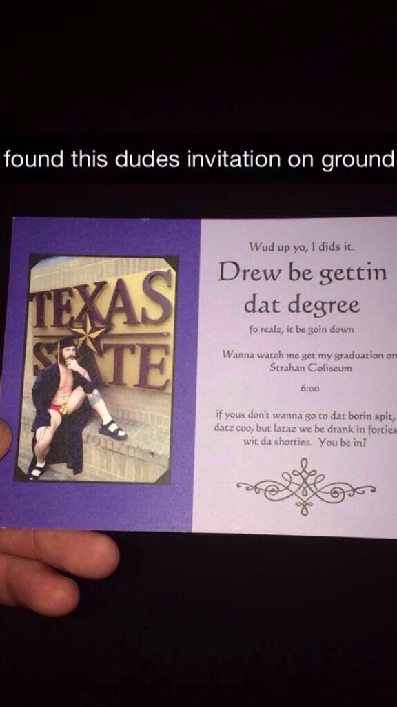 Best graduation invite ever.