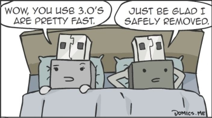 USB 3.0 is fast..