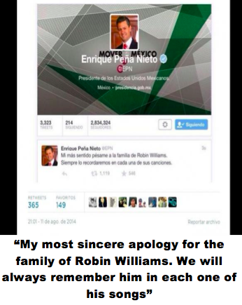 The President of Mexico on Robin Williams' Death