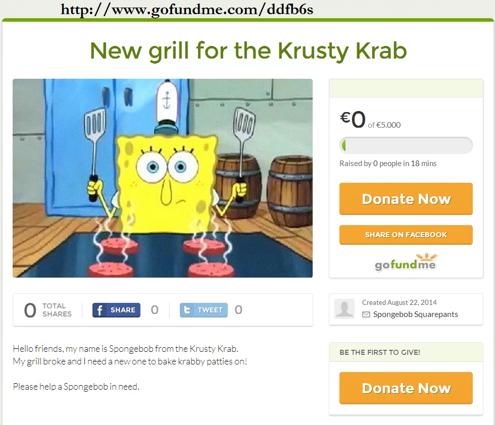 I tried it too. http://www.gofundme.com/ddfb6s