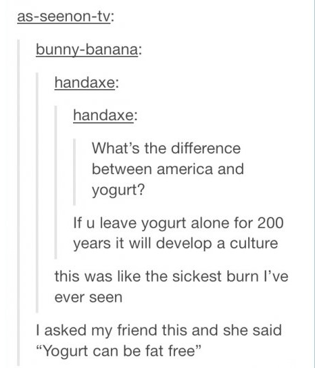 America and yogurt