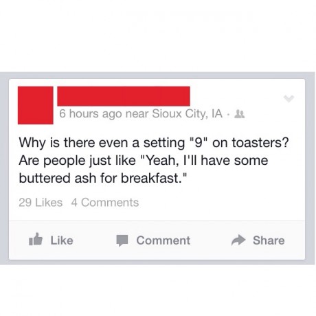 Toaster settings