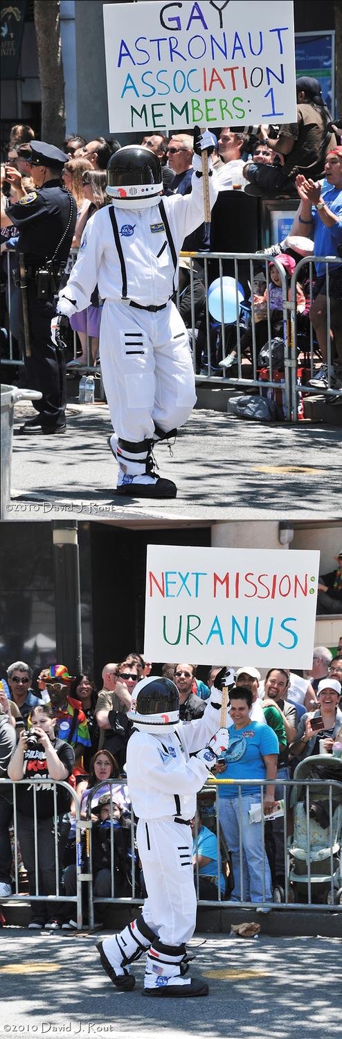 Just a gay astronaut...
