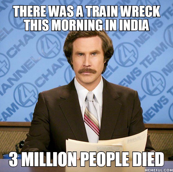 Train wreck in India