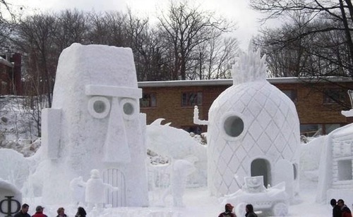 Possibly the coolest snow sculpture ever?