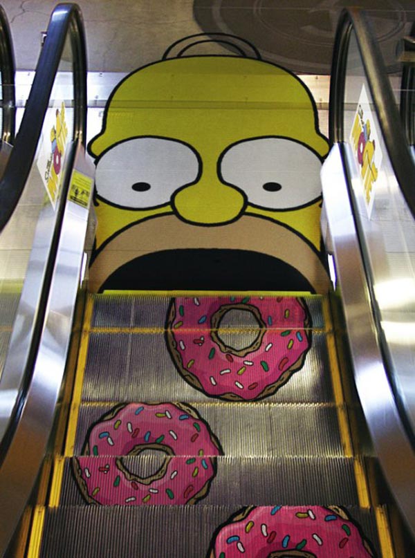 Homer Simpson Escalator