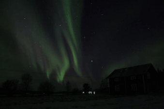 Aurora Borealis above swedish lappland