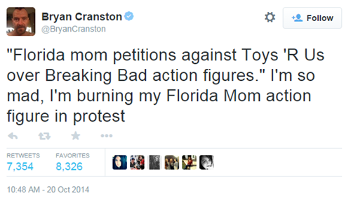 Bryan Cranston responds