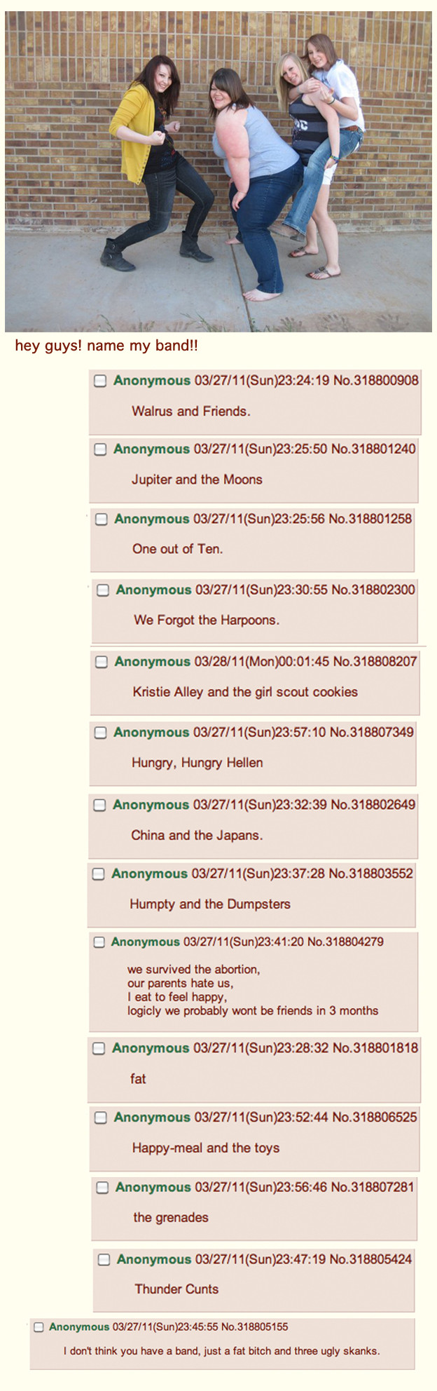 Why you shouldn't ask 4chan to name your band...