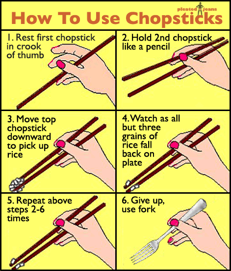 Google how to use chopsticks