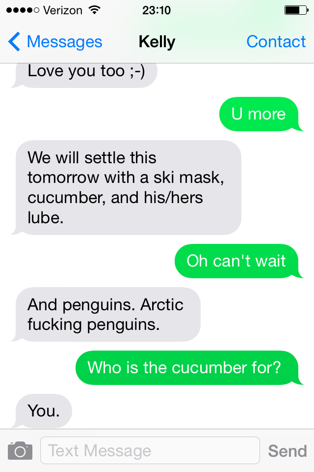 Texting the wife, it escalated quickly!
