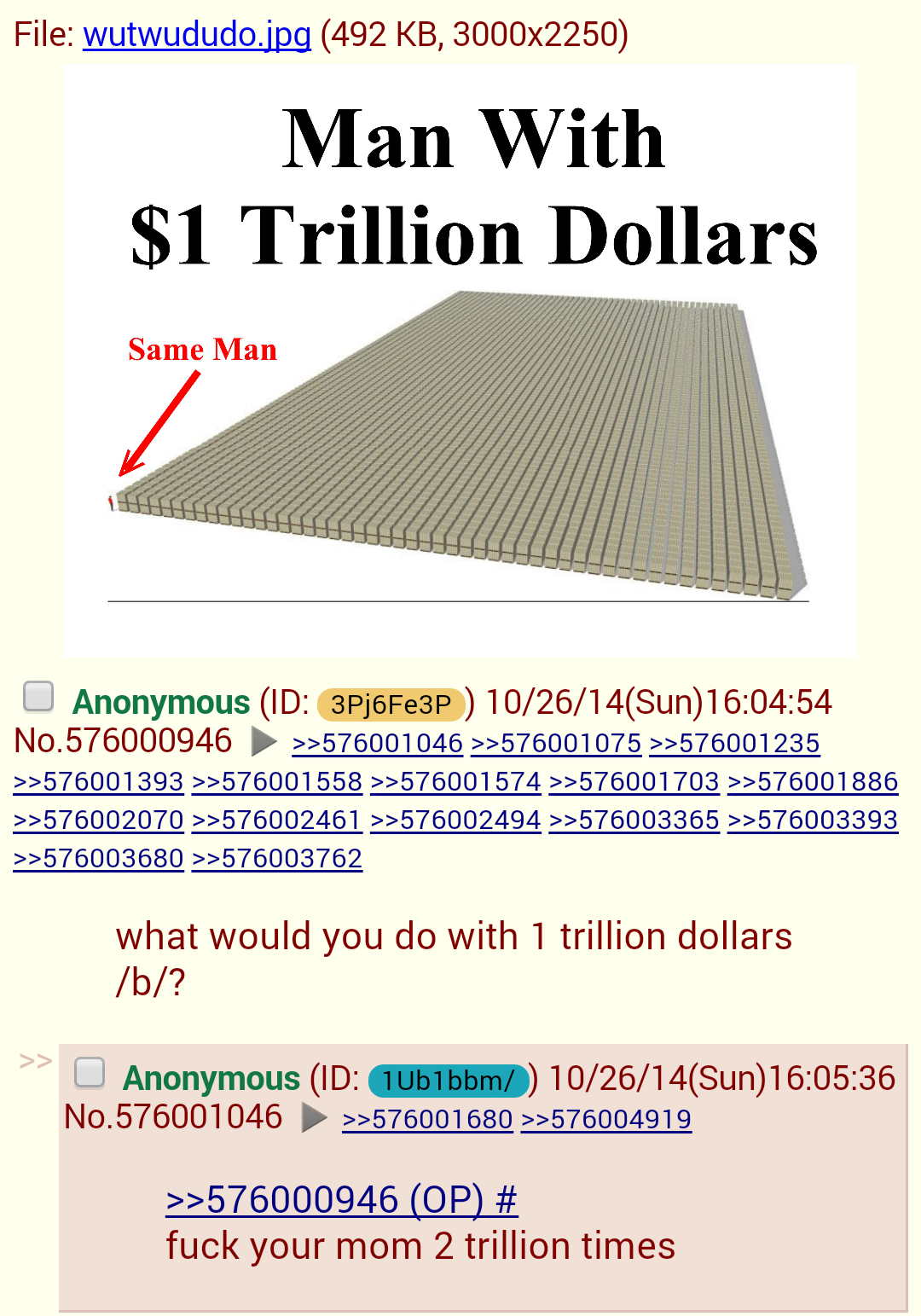 Things to do with 1 Trillion $,part 1
