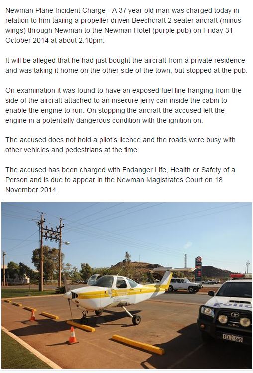 The West Australian Police issued this broadcast today...