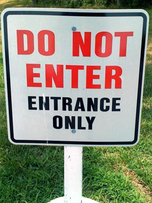 Confusing sign