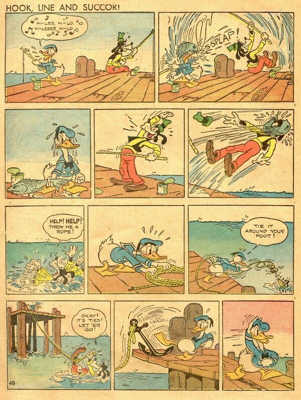 Donald Duck doesn't *** around.