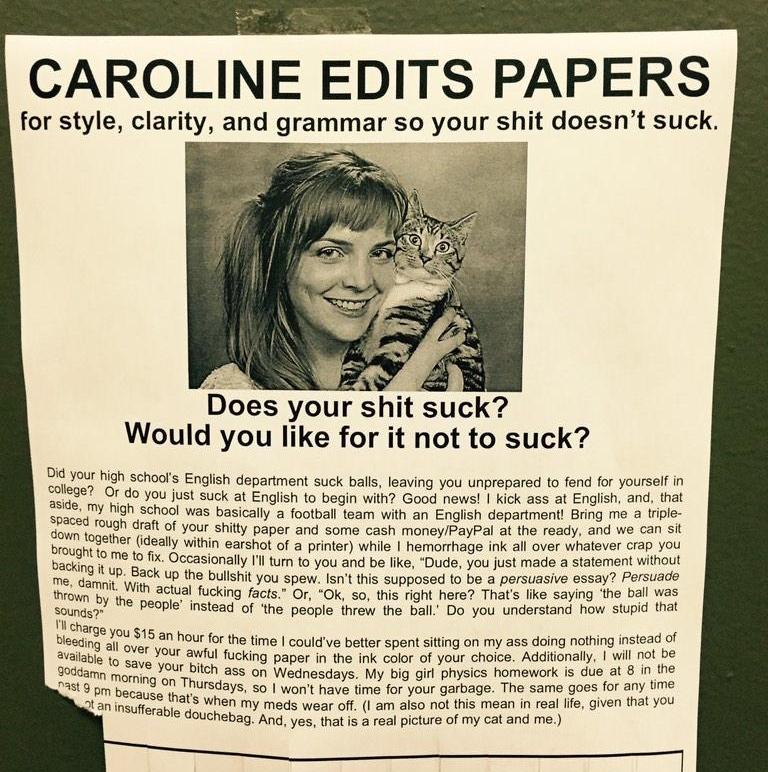 Every university needs Caroline.