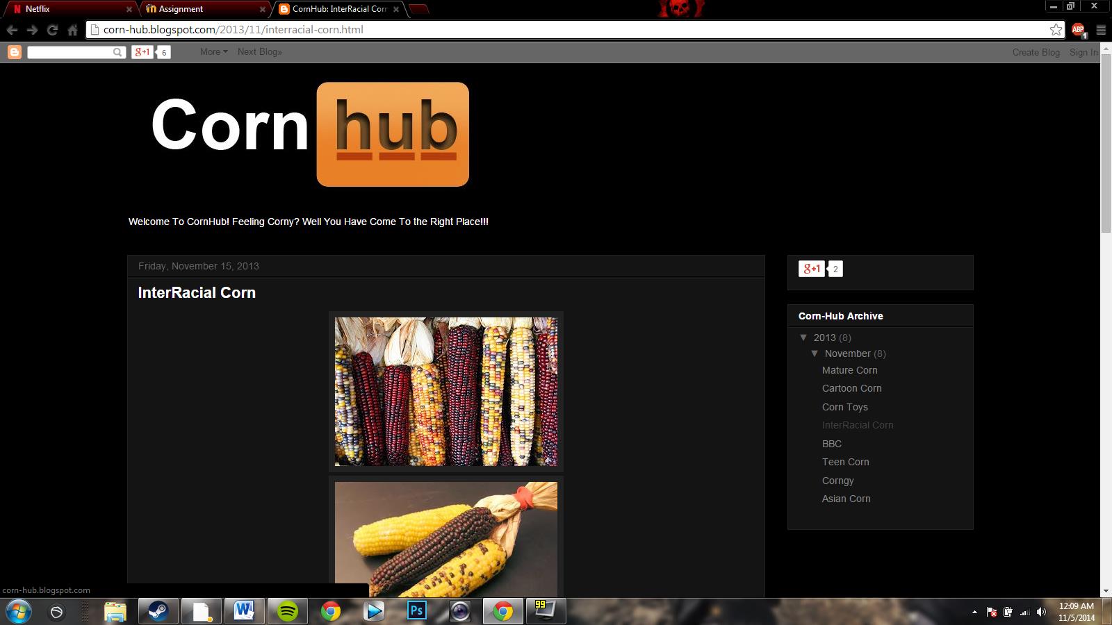 So there's a website called CornHub. 