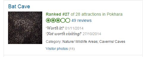 Pretty much sums up reviews on TripAdvisor