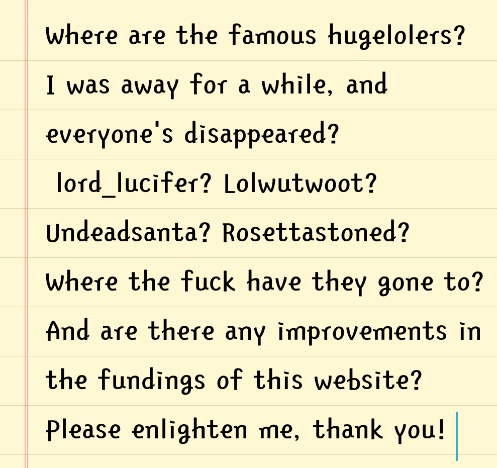 I'm curious. And also sad. I liked them. I liked the content.