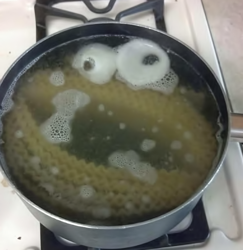Was cooking pasta when suddenly...