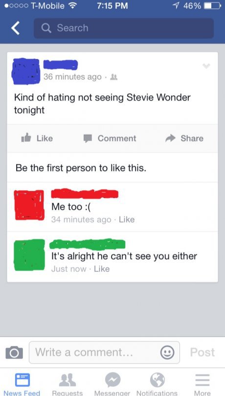 Classic Stevie Wonder joke