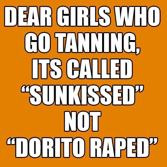 Girls who go tanning...