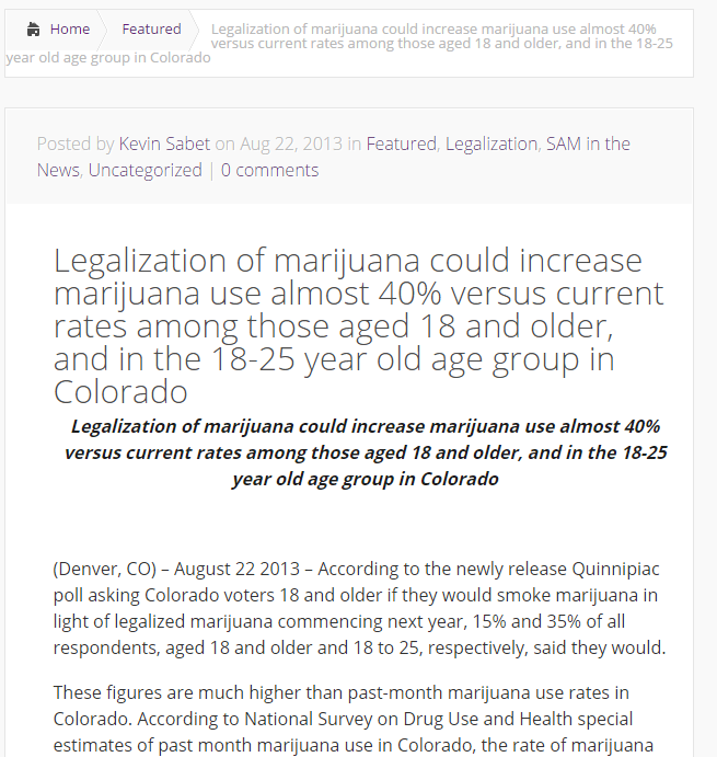 legalizing marijuana could increase marijuana use. brilliant