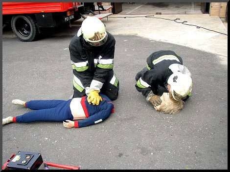 An accident first aid training