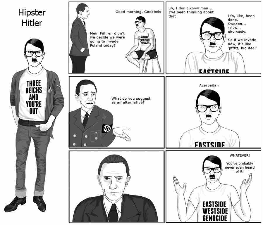 Hipster Hitler.