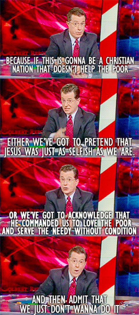 Best thing about Colbert is that when he nails it, he really nails itâ€¦