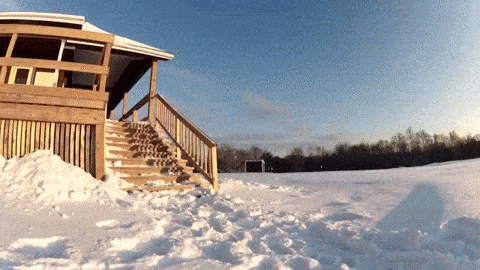 When you wake up in the morning and forget you didn't remove yesterdays ice from the stairs