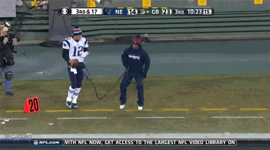 Tom Brady out for a walk