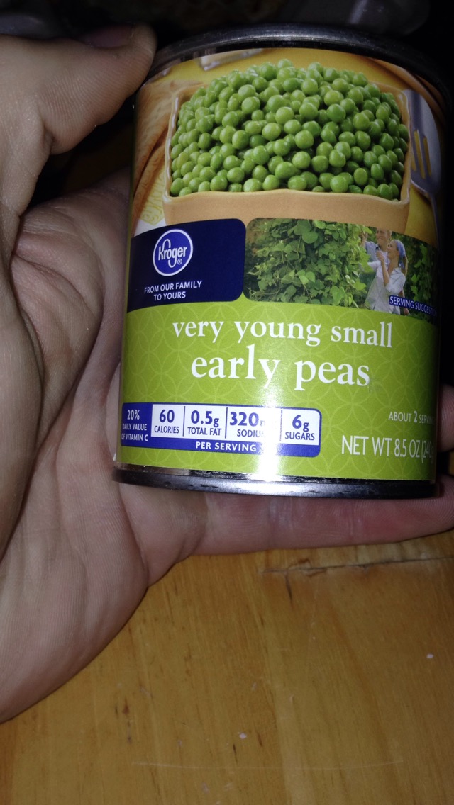 Or just small peas. Good Lord.