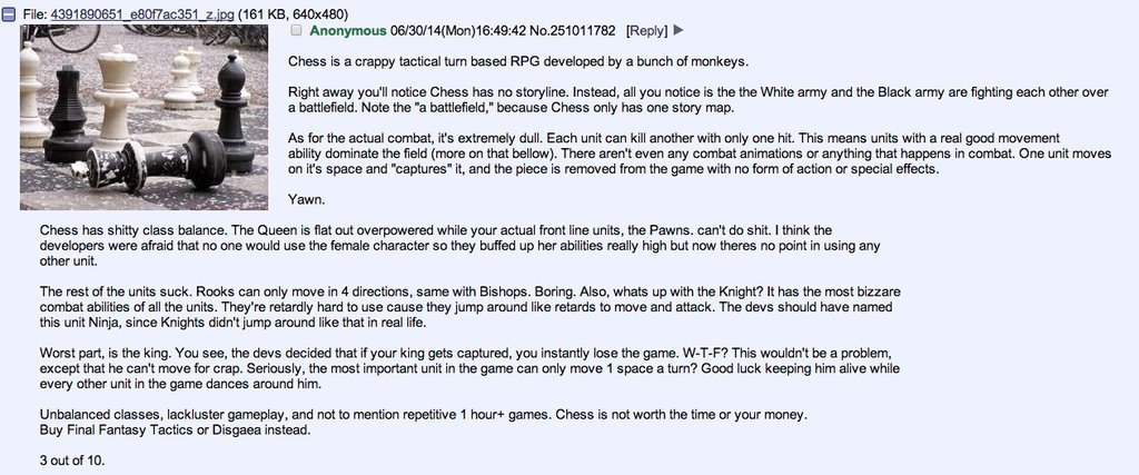 Chess? 3/10 would not play