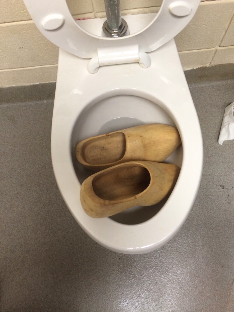 Somebody clogged the toilet
