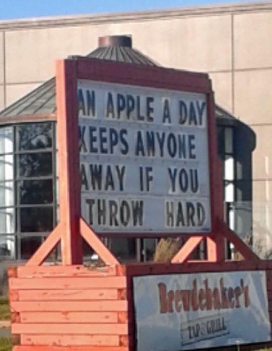 BRB, buying apples