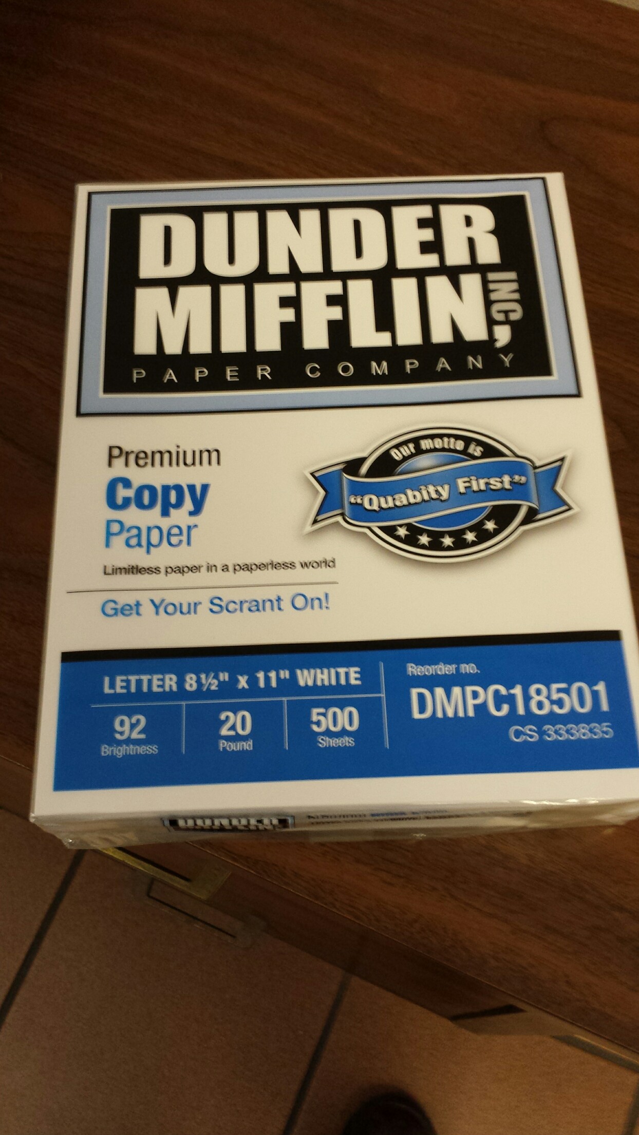 Noticed something familiar about the paper at work...
