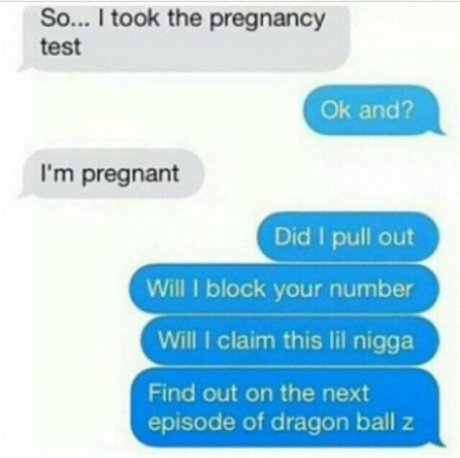 Pregnancy issues on Dragon Ball Z