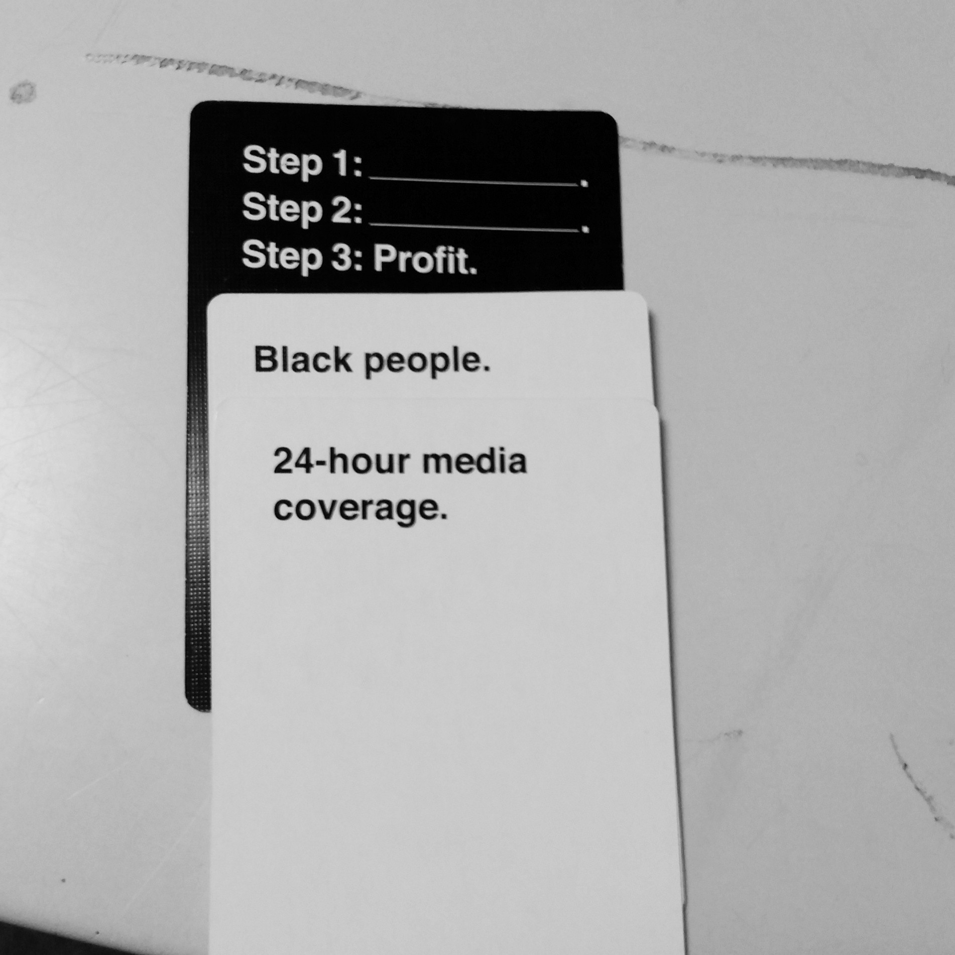 Cards Against Humanity got too real today