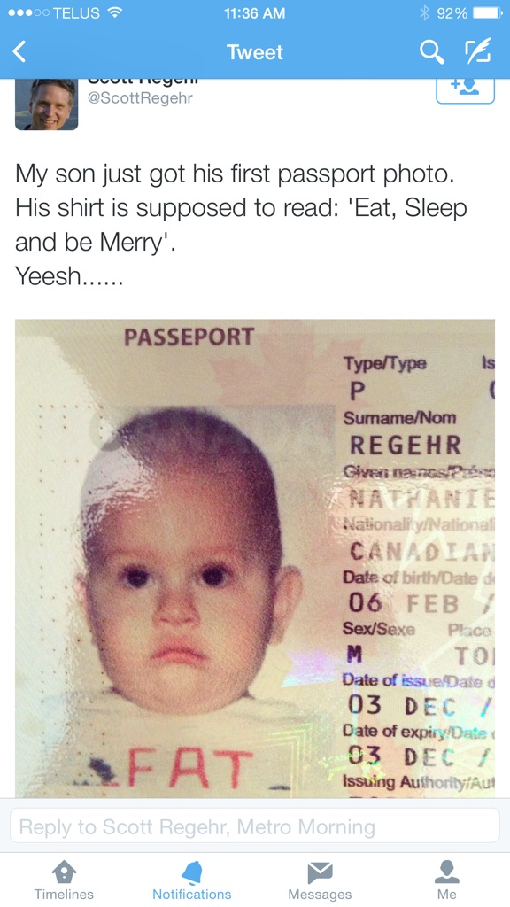 Unfortunate passport photo