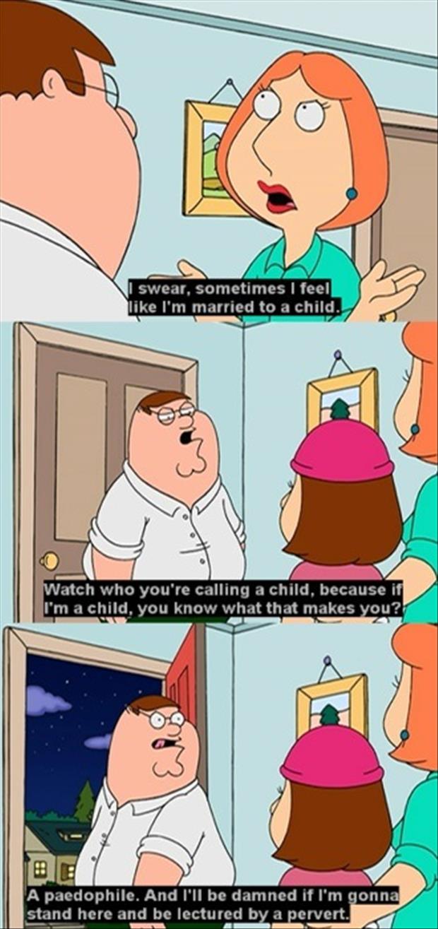 A brilliant comeback from Peter Griffin
