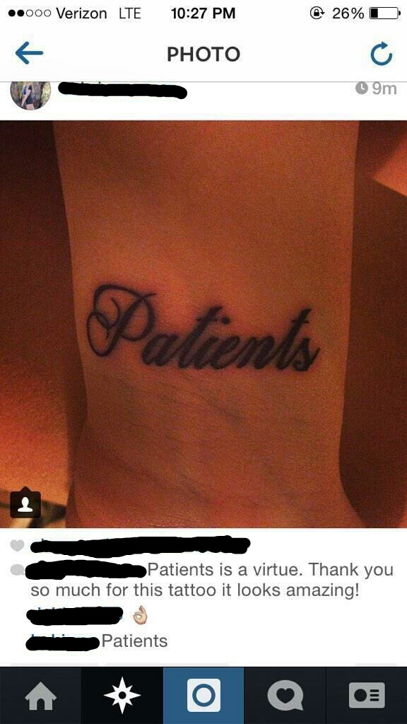 Patients is a virtue